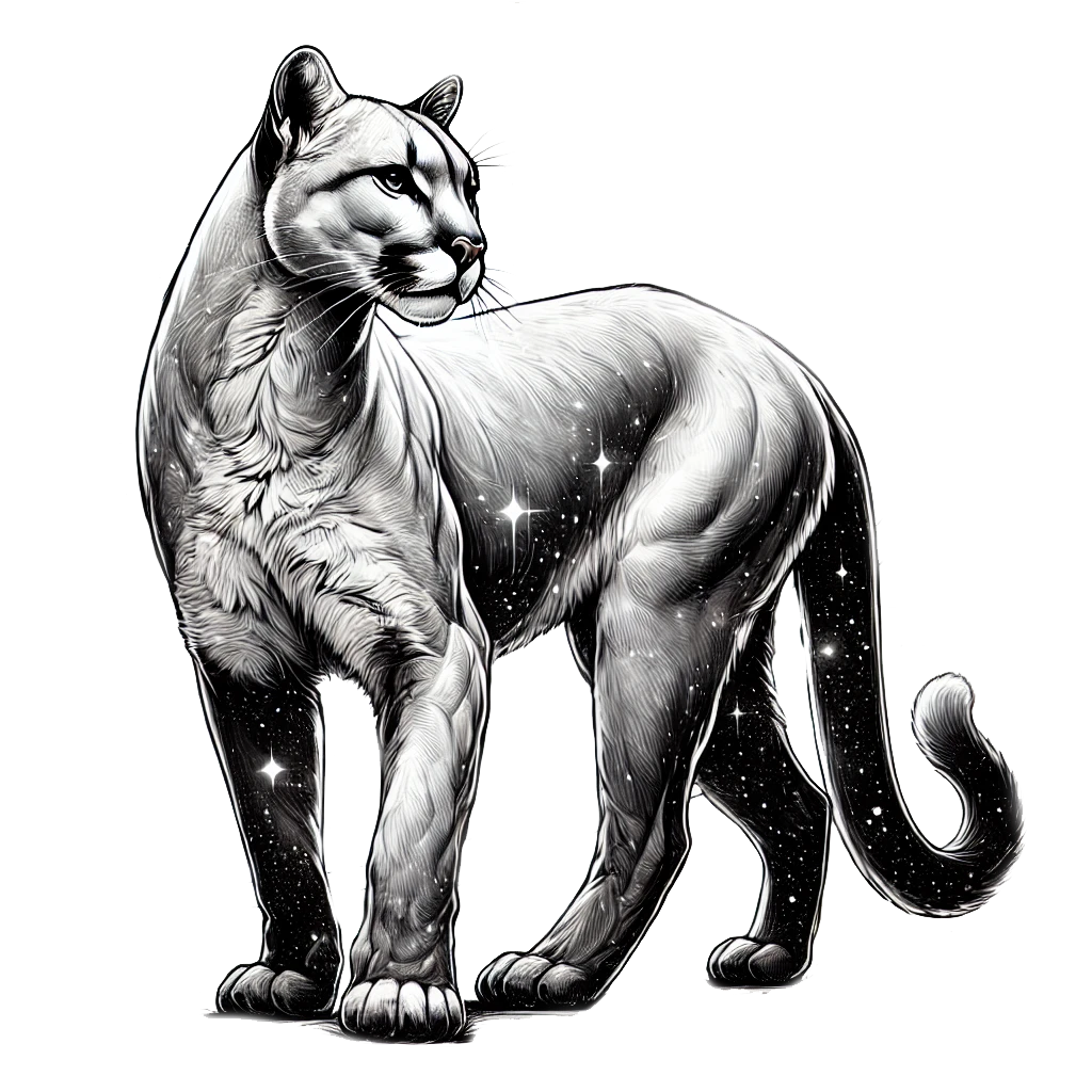 Puma guardian of Kay Pacha representing present awareness and personality in Andean cosmology